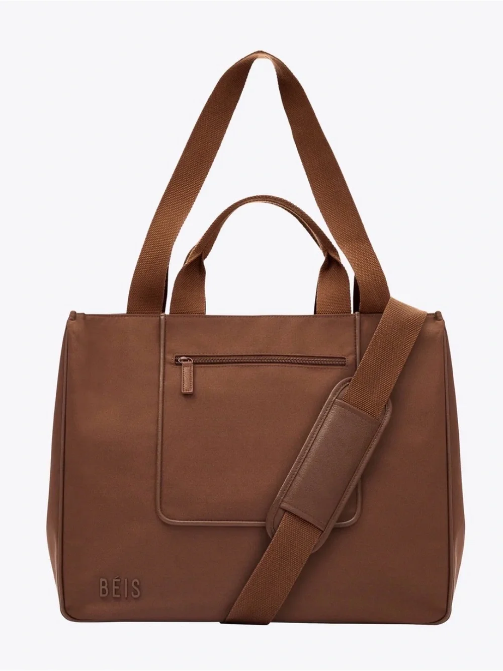BEIS Brown Travel Tote with Adjustable Shoulder Strap - Picture 1 of 6